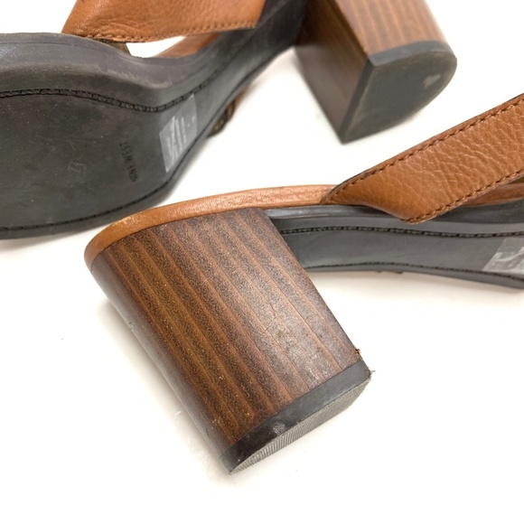 Nine West TEWELS Brown Heels Sandals Leather sz 11 - Picture 16 of 16